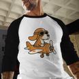 Beagle Flying a Plane Pilot Airplane Dog Mom Dad Men Baseball Raglan Shirt Beagle Flying a Plane Pilot Airplane Dog Mom Dad Men Baseball Raglan Shirt