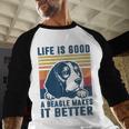 Beagle For Men Women Beagle Dog Mom Dad Beagle Men Baseball Raglan Shirt