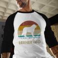 Berner Dad For Men Bernese Mountain Dog Vintage Dad Men Baseball Raglan Shirt