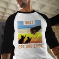 Best Cat Dad Ever Fist Bump For Fur Daddies Men Women Girls Kids Men Baseball Raglan Shirt
