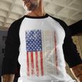 Best Dad Ever US American Flag For Father's Day Men Men Baseball Raglan Shirt