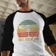 Best Dad By Par Disc Golf Father's Day Men Baseball Raglan Shirt