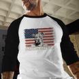 Best Dog Dad Ever American Flag American Bully Dad Men Baseball Raglan Shirt