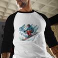 Only The Best Still Go Skiing In Their Seventies Skier Dad Men Baseball Raglan Shirt