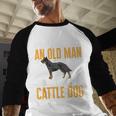 Blue Heeler Dad Australian Cattle Dog Men Men Baseball Raglan Shirt