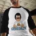 Bob's Burgers Gene Dad Portrait Men Baseball Raglan Shirt