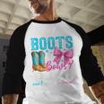 Boots Or Bows Dad Loves You Gender Reveal Party Men Baseball Raglan Shirt