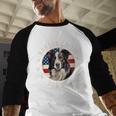Border Collie Dog Owner For Men Border Collie Dad Men Baseball Raglan Shirt
