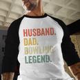 Bowler Husband Dad Bowling Legend Father's Day Men Baseball Raglan Shirt