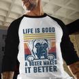 Boxer Dog For Men Women Boxer Dog Dad Mom Small Men Baseball Raglan Shirt