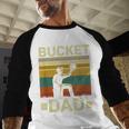 Bucket Dad Softball Dad Baseball Coach Father's Day Men Baseball Raglan Shirt