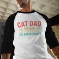 Cat Dad The Man The Myth Cat Lover Kitten Owner Kitty Men Baseball Raglan Shirt