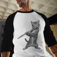 Cat Playing Flute For Cat Lover Cat Mom Cat Dad Men Baseball Raglan Shirt Cat Playing Flute For Cat Lover Cat Mom Cat Dad Men Baseball Raglan Shirt