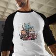 Cats Side Quest Distracted Tabletop Men Women Kids Dad Men Baseball Raglan Shirt