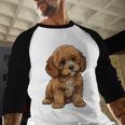 Cavapoo Breed Pet Lover Art Dog For Mom Dad Kids Men Baseball Raglan Shirt