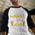 Cheer Dad Cheerleader I Thought She Said Beer Competition Men Baseball Raglan Shirt