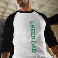 Cheer Dad Flag Green Cheerleading Men Baseball Raglan Shirt