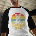 Chorkie Dad Retro Sunset Chihuahua Yorkie Mix Lover Men Baseball Raglan Shirt