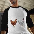 Cool Chicken Art For Men Women Dad Rooster Chicken Farmer Men Baseball Raglan Shirt