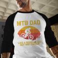 Cool Mountain Biking For Dad Father Biker MTB Bicycle Bike Men Baseball Raglan Shirt