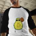 Cute Avocado For Dad Men Fruit Avocado Pear Lovers Men Baseball Raglan Shirt
