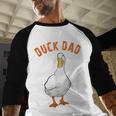 Cute Duck Dad Lover Illustration Duck Owner Men Baseball Raglan Shirt