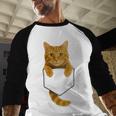 Cute Tabby Cat Pocket Cat Mom Cat Dad Cat Lover Men Baseball Raglan Shirt Cute Tabby Cat Pocket Cat Mom Cat Dad Cat Lover Men Baseball Raglan Shirt