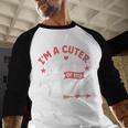 Cuter Version Of Dad Cute Kid Boy Girl Proud New Dad Men Baseball Raglan Shirt