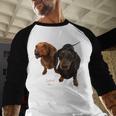 Dachshund Shirt Doxie Mom Dad Love Wiener Dog Puppy Cute Tee Men Baseball Raglan Shirt
