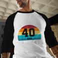 My Dad Is 40 And Still Awesome 40th Retro Birthday Dad Daddy Men Baseball Raglan Shirt My Dad Is 40 And Still Awesome 40th Retro Birthday Dad Daddy Men Baseball Raglan Shirt