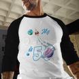 My Dad Is 50 Years Daddy Father 50th Years Birthday Men Baseball Raglan Shirt