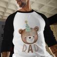 Dad Bear 1st Birthday Beary First Birthday Matching Family Men Baseball Raglan Shirt