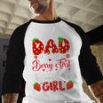 Dad Of The Berry First Birthday Of Girl Strawberry Men Baseball Raglan Shirt