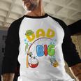 Dad Of The Big One Fishing Birthday Boy Family Party Men Baseball Raglan Shirt