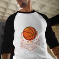 Dad Of The Birthday Boy Basketball Theme Bday Party Men Baseball Raglan Shirt