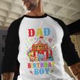 Dad Of The Birthday For Boy Circus Carnival Theme Party Men Baseball Raglan Shirt