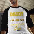 Dad Of The Birthday Boy Construction Theme Party Matching Men Baseball Raglan Shirt