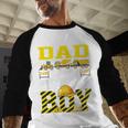 Dad Of The Birthday Boy Construction Truck Men Baseball Raglan Shirt