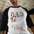 Dad Of The Birthday Boy Cow Farm 1St Birthday Boy Men Baseball Raglan Shirt Dad Of The Birthday Boy Cow Farm 1St Birthday Boy Men Baseball Raglan Shirt