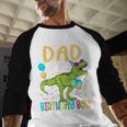 Dad Of The Birthday Boy Family Matching Dinosaur Squad Men Baseball Raglan Shirt