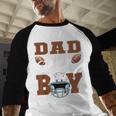 Dad Of The Birthday Boy Football Party Family Matching Men Baseball Raglan Shirt