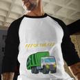 Dad Of The Birthday Boy Garbage Truck Birthday Party Men Baseball Raglan Shirt Dad Of The Birthday Boy Garbage Truck Birthday Party Men Baseball Raglan Shirt