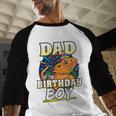 Dad Of Birthday Boy Kids Reptile Birthday Party Men Baseball Raglan Shirt