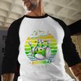 Dad Of The Birthday Boy Matching Family Bowling Birthday Men Baseball Raglan Shirt