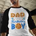 Dad Of The Birthday Boy Milk And Cookies 1 Year Old Men Baseball Raglan Shirt
