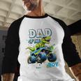 Dad Of The Birthday Boy Monster Truck Dinosaur PartyRex Men Baseball Raglan Shirt