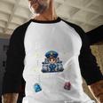 Dad Of The Birthday Boy Police Car Policeman Police Officer Men Baseball Raglan Shirt