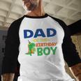 Dad Of The Birthday For Boy Saurus Rex Dinosaur Party Men Baseball Raglan Shirt
