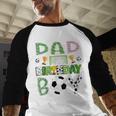 Dad Of The Birthday Boy Soccer Player Game Day Men Baseball Raglan Shirt