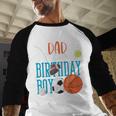 Dad Of The Birthday Boy Sports Matching Family Men Baseball Raglan Shirt